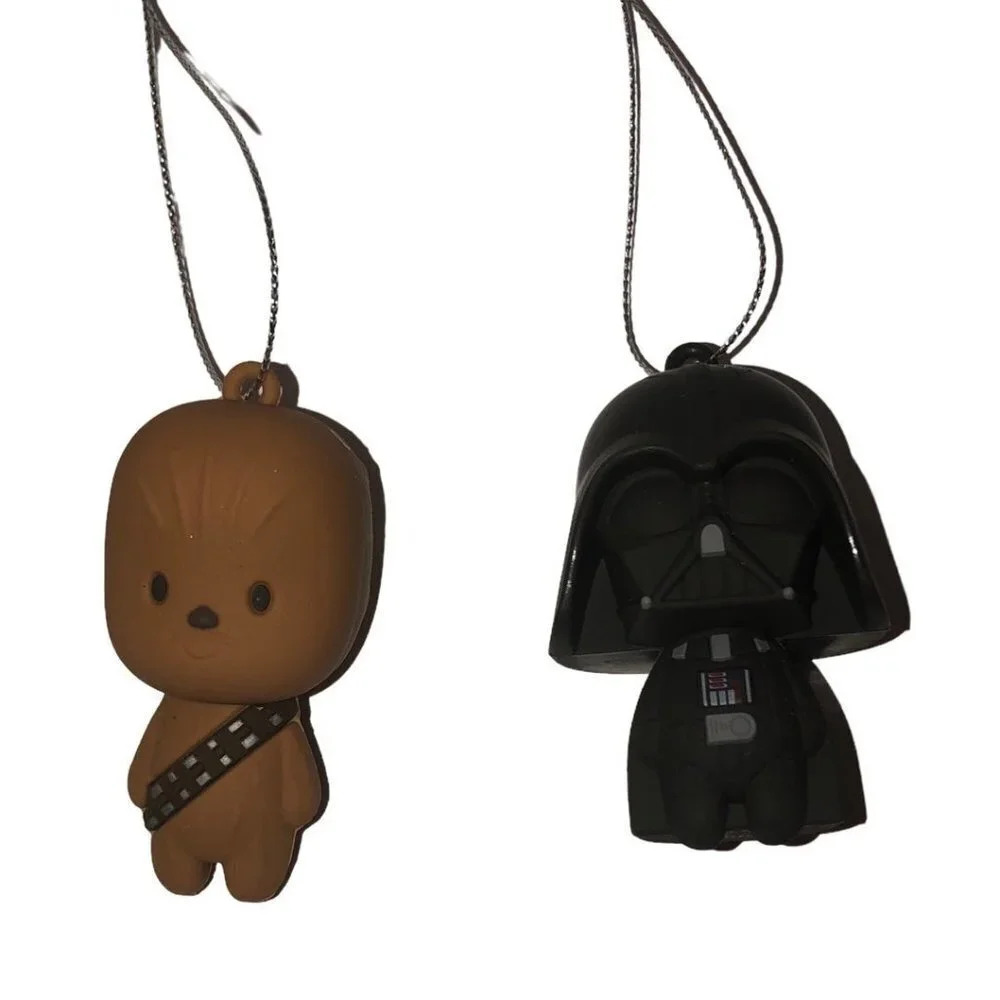 HALLMARK Mystery Star Wars Darth Vader & Chewbacca Christmas Xmas Tree Ornament